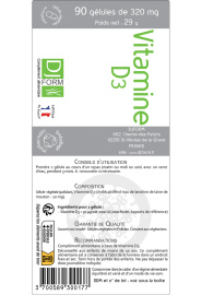 Vitamine D3 90 gélules étiquette djform