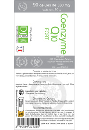 Coenzyme Q10 Fort 90 gélules étiquette