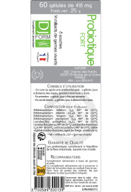 Probiotique 60 gélules étiquette