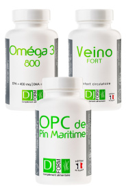 Pack OPC + Veino Fort + Omega 3 800 pour la circulation sanguine